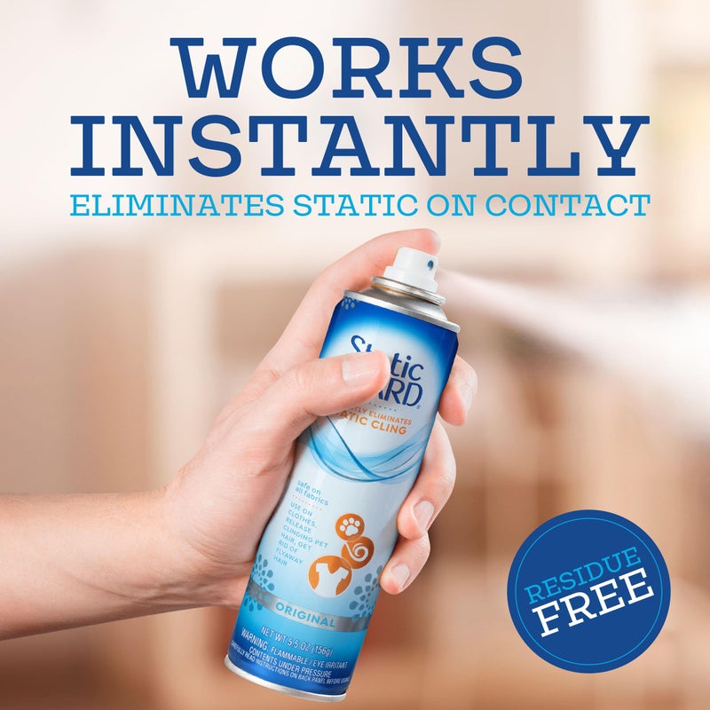 Static Guard Fabric Spray, Original Scent, 5.5 Ounce Can - Image 3